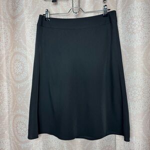 LOFT Ann Taylor Elegant Career Black A-Line Skirt Micro Polka Dots Size 6
